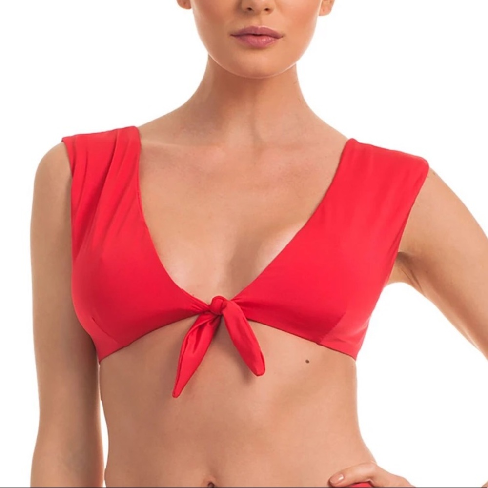 Trina Turk Bikini Top Red Size 10 NWT